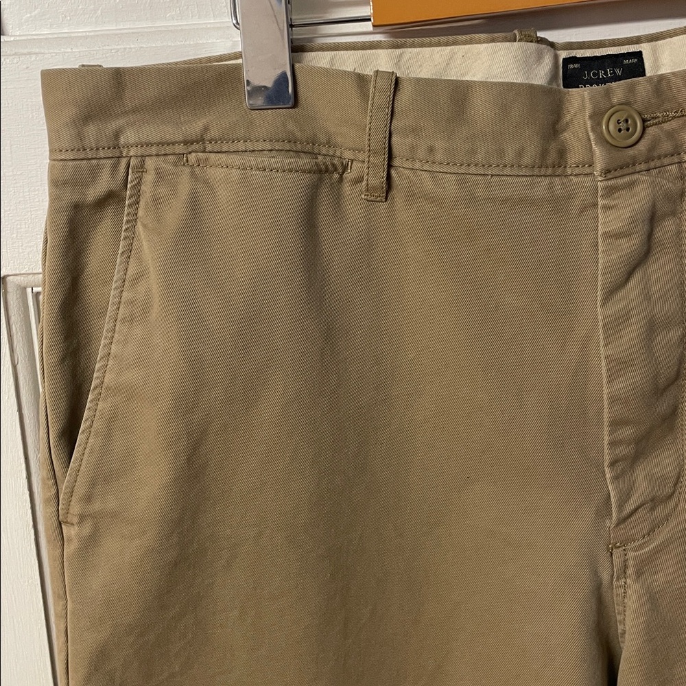 J. Crew broken in tan khaki casual work pants men’s size 36X34 - Picture 3 of 16